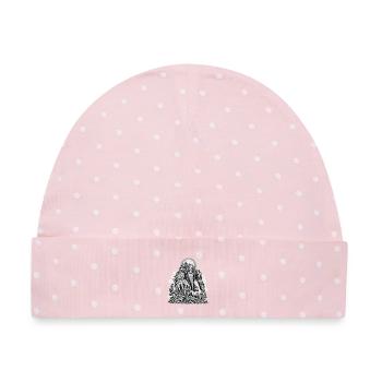 Düsterer Waldtroll im Mondschein - Baby Premium Organic Mütze - Rosa/Weiße Punkte - Vorne