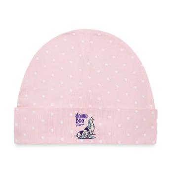 Hound Dog Mama - Baby Premium Organic Mütze - Rosa/Weiße Punkte - Vorne