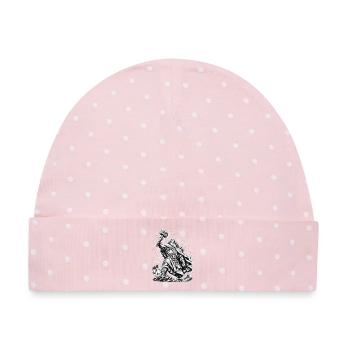 Thor – Donnergott im mystischen Sturm - Baby Premium Organic Mütze - Rosa/Weiße Punkte - Vorne