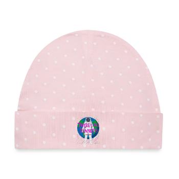 There’s No Planet B – Astronaut - Baby Premium Organic Mütze - Rosa/Weiße Punkte - Vorne