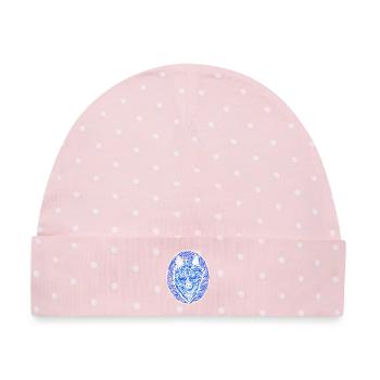 Wolf - Baby Premium Organic Mütze - Rosa/Weiße Punkte - Vorne