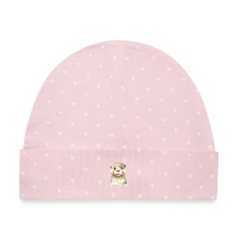 Verspielte Otter - Baby Premium Organic Mütze - Rosa/Weiße Punkte - Vorne
