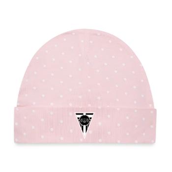 Cooles Geschenk. Kutterfriese - Baby Premium Organic Mütze - Rosa/Weiße Punkte - Vorne