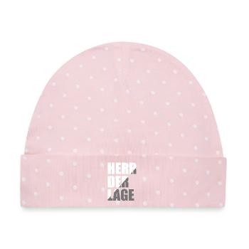 Herr der Lage - Baby Premium Organic Mütze - Rosa/Weiße Punkte - Vorne