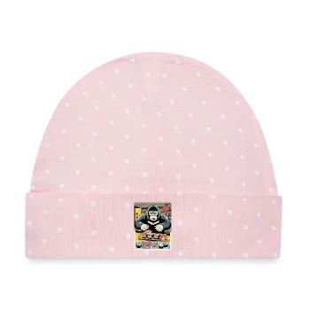 Gorilla Sushi - Baby Premium Organic Mütze - Rosa/Weiße Punkte - Vorne