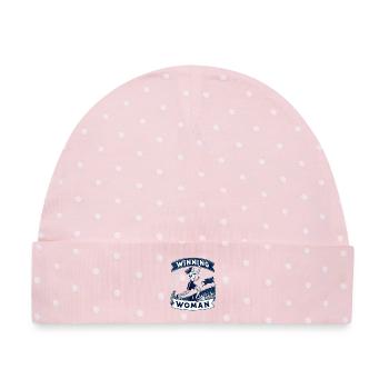 Winning Woman | Jogging - Baby Premium Organic Mütze - Rosa/Weiße Punkte - Vorne