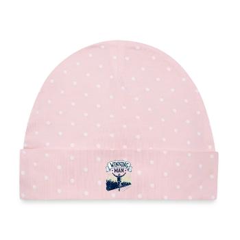 Siegerläufer | Winning Man - Baby Premium Organic Mütze - Rosa/Weiße Punkte - Vorne