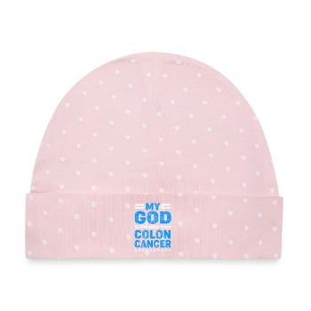 Darm Krebs Dickdarm - Baby Premium Organic Mütze - Rosa/Weiße Punkte - Vorne