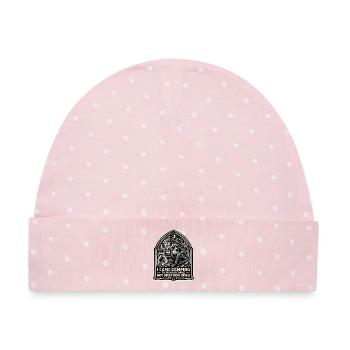 Camping Um Menschen Zu Vermeiden Introvert - Baby Premium Organic Mütze - Rosa/Weiße Punkte - Vorne