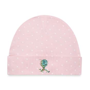 Mythischer Erdträger (V2) - Baby Premium Organic Mütze - Rosa/Weiße Punkte - Vorne