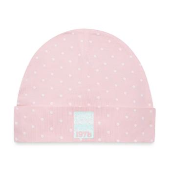 Zahl 1978 - Baby Premium Organic Mütze - Rosa/Weiße Punkte - Vorne