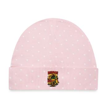 Reggae - Baby Premium Organic Mütze - Rosa/Weiße Punkte - Vorne