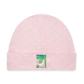 Sorrecalt-Gasse - Baby Premium Organic Mütze - Rosa/Weiße Punkte - Vorne