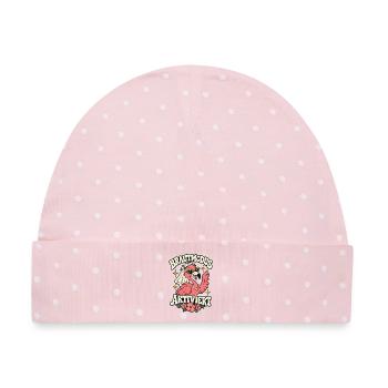 Brautmodus aktiviert – Flamingo JGA Braut - Baby Premium Organic Mütze - Rosa/Weiße Punkte - Vorne