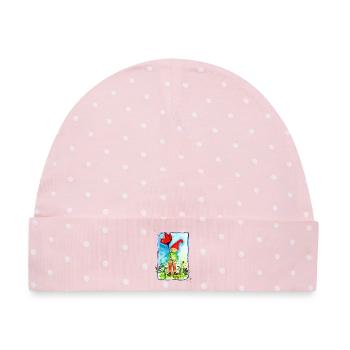 Zwerg - Baby Premium Organic Mütze - Rosa/Weiße Punkte - Vorne