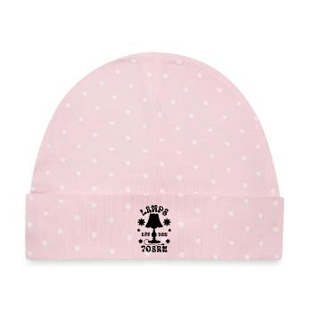 Lampe aus den 70ern - Baby Premium Organic Mütze - Rosa/Weiße Punkte - Vorne