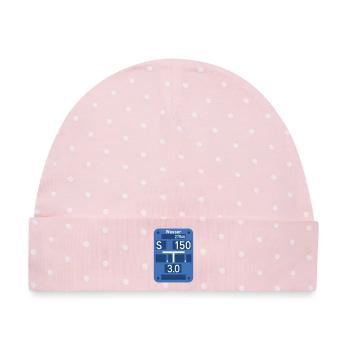 Wasser Schild - Baby Premium Organic Mütze - Rosa/Weiße Punkte - Vorne