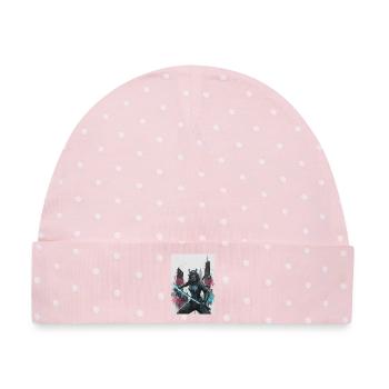 Cyber Samurai Neon Klinge - Baby Premium Organic Mütze - Rosa/Weiße Punkte - Vorne