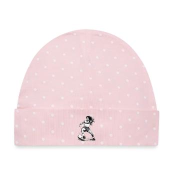 Jammin Kick Dreadlock Fußballheld - Baby Premium Organic Mütze - Rosa/Weiße Punkte - Vorne