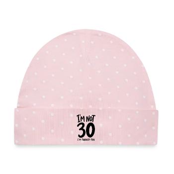 30. Geburtstag - I'm not 30 I'm Twenty-Ten - Baby Premium Organic Mütze - Rosa/Weiße Punkte - Vorne