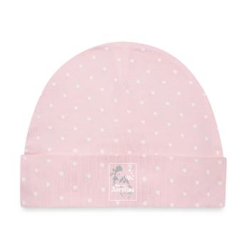 Marcus-Aurelius-Porträt - Baby Premium Organic Mütze - Rosa/Weiße Punkte - Vorne