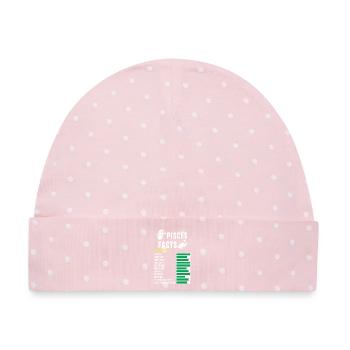 Sternzeichen Fische - Baby Premium Organic Mütze - Rosa/Weiße Punkte - Vorne