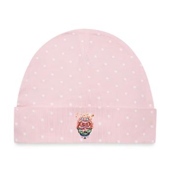 Drama Tante - Baby Premium Organic Mütze - Rosa/Weiße Punkte - Vorne