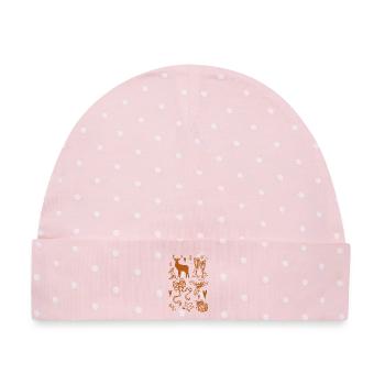 WEIHNACHTSSAMMLUNG - Baby Premium Organic Mütze - Rosa/Weiße Punkte - Vorne