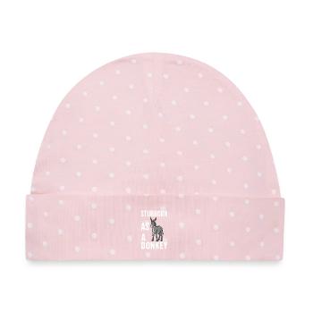 Stubborn as a Donkey - Baby Premium Organic Mütze - Rosa/Weiße Punkte - Vorne