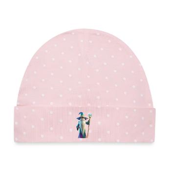 Wise Wizard - Cooles Low-Poly-Logo - Baby Premium Organic Mütze - Rosa/Weiße Punkte - Vorne