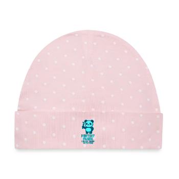 Pentest Panda: Fehler fixen - Baby Premium Organic Mütze - Rosa/Weiße Punkte - Vorne