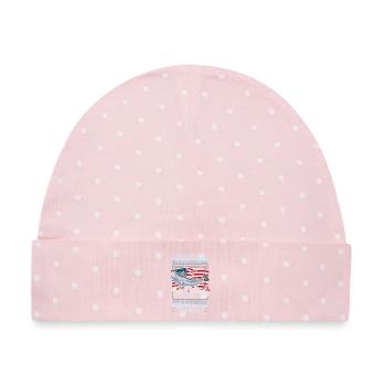Angler Fischer Angeln Sportfischer - Baby Premium Organic Mütze - Rosa/Weiße Punkte - Vorne