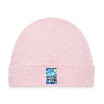 Grenoble, Frankreich - Baby Premium Organic Mütze - Rosa/Weiße Punkte - Vorne
