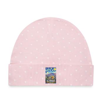 El Paso, Texas - Baby Premium Organic Mütze - Rosa/Weiße Punkte - Vorne