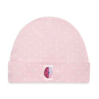 Artificial Intelligence Brain Tech Design - Baby Premium Organic Mütze - Rosa/Weiße Punkte - Vorne