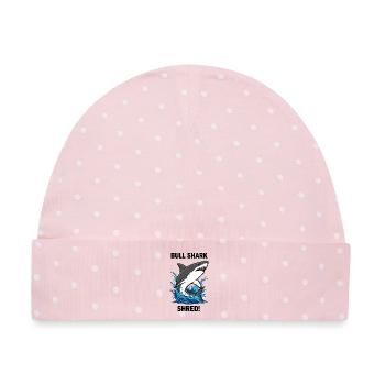Bulldoggenhai Shred-Shark Sea Bull - Baby Premium Organic Mütze - Rosa/Weiße Punkte - Vorne
