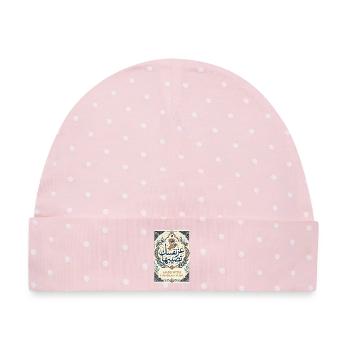 عز نفسك تصيبهاHergestellt mit tunesischer Seelenkalligraphie - Baby Premium Organic Mütze - Rosa/Weiße Punkte - Vorne
