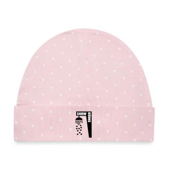 Chor Bühne Duschen - Baby Premium Organic Mütze - Rosa/Weiße Punkte - Vorne