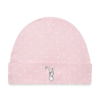 Steinbock Sternzeichen - Baby Premium Organic Mütze - Rosa/Weiße Punkte - Vorne