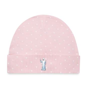 Halloween Gespenst - Baby Premium Organic Mütze - Rosa/Weiße Punkte - Vorne