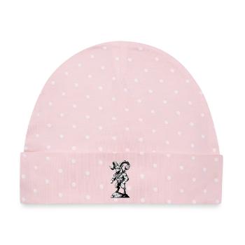 Wandern Wanderer Bergsteiger Berg Steinbock Bock - Baby Premium Organic Mütze - Rosa/Weiße Punkte - Vorne