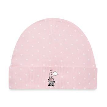 Wichtelgnom mit langem Hut - Baby Premium Organic Mütze - Rosa/Weiße Punkte - Vorne