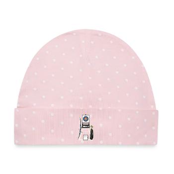 ANCHOR AIM CALM - Baby Premium Organic Mütze - Rosa/Weiße Punkte - Vorne