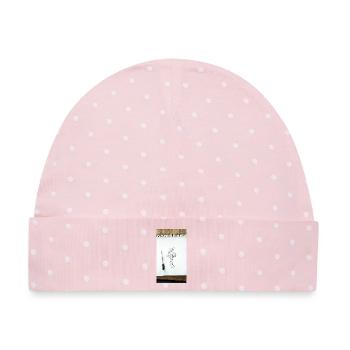 1000141076 - Baby Premium Organic Mütze - Rosa/Weiße Punkte - Vorne