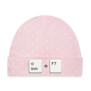 Shift F7 - Baby Premium Organic Mütze - Rosa/Weiße Punkte - Vorne