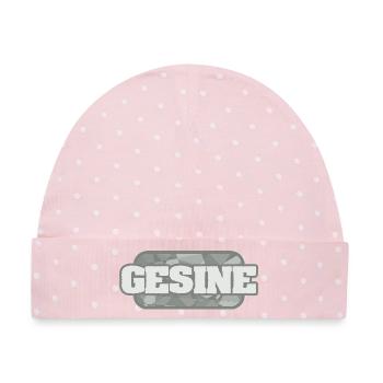 Bio Gesine - Baby Premium Organic Mütze - Rosa/Weiße Punkte - Vorne