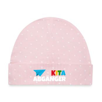 Kita Abgänger  - Baby Premium Organic Mütze - Rosa/Weiße Punkte - Vorne