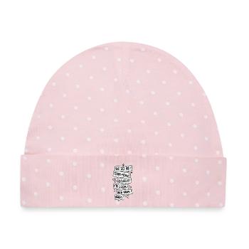 Bretonisches Fluchen, die Grundlagen - Baby Premium Organic Mütze - Rosa/Weiße Punkte - Vorne