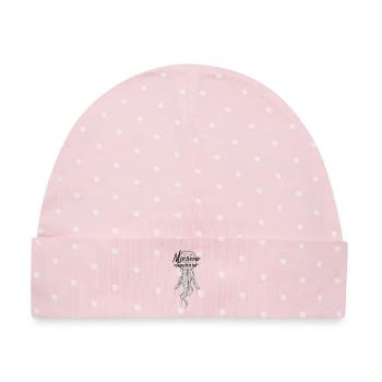 Meine Träume schmelzen bei 50° - Baby Premium Organic Mütze - Rosa/Weiße Punkte - Vorne