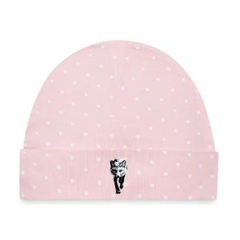 Polarfuchs Schneefuchs Eisfuchs Süßer Weißer Fuchs - Baby Premium Organic Mütze - Rosa/Weiße Punkte - Vorne